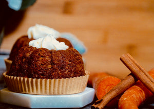 Carrot Bundt Cake with pineapple and vanilla cream cheese frosting