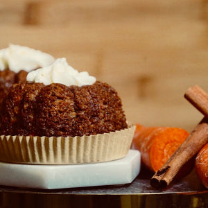 Carrot Bundt Cake with pineapple and vanilla cream cheese frosting